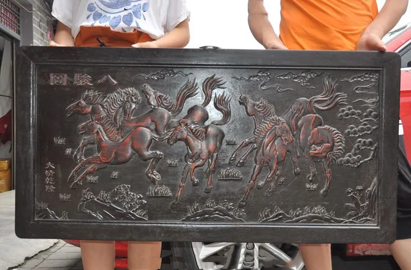 Christmas 43" Chinese Rosewood wood 8 Horse Success lucky Door plaque Wall hanging wedding decoration 
Christmas 43" Chinese Rosewood wood 8 Horse Success lucky Door plaque Wall hanging wedding decoration