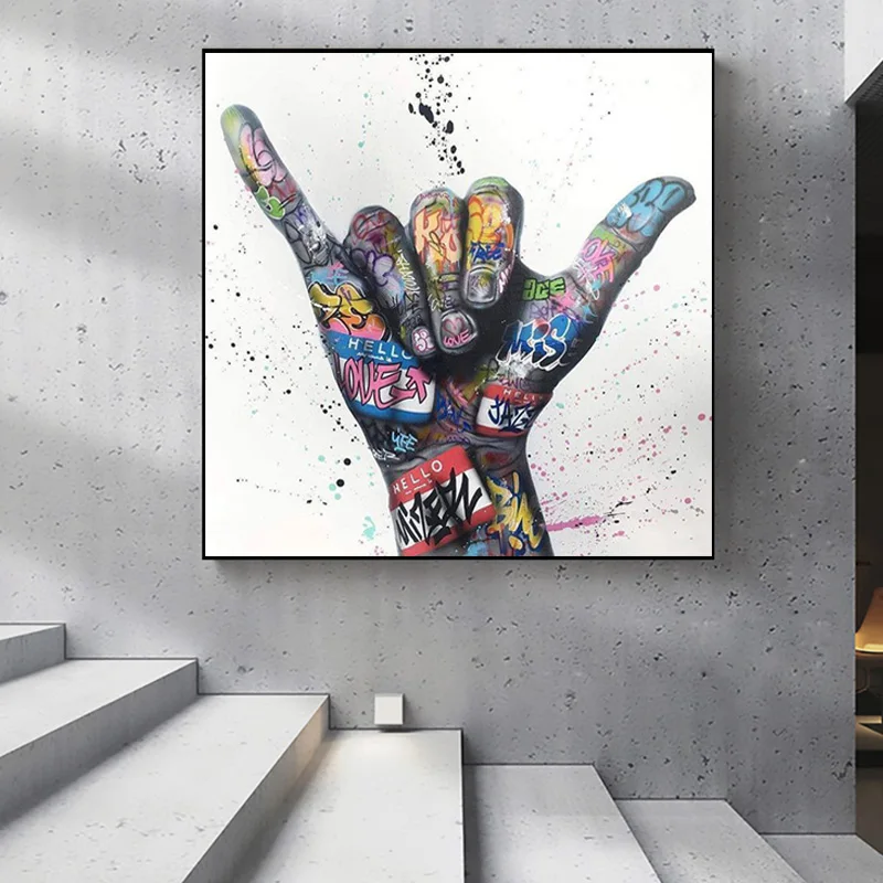 Victory Gesture Graffiti Art Inspirational Canvas Painting Posters and Prints on The Wall Art Picture for Living Room Decor
Victory Gesture Graffiti Art Inspirational Canvas Painting Posters and Prints on The Wall Art Picture for Living Room Decor