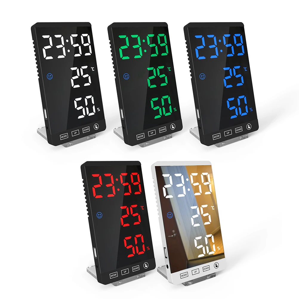 Led Alarm Clock Touch Button Digital Clock Led Time Temperature Humidity Display Usb Output Port Table Clock Weather Station
Led Alarm Clock Touch Button Digital Clock Led Time Temperature Humidity Display Usb Output Port Table Clock Weather Station