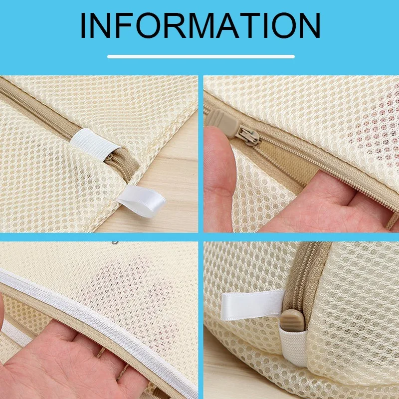 Beige Mesh Laundry Bag With Zipper Dirty Clothes Underwear Bra Socks Lingerie Wash Bag for Washing Machine
Beige Mesh Laundry Bag With Zipper Dirty Clothes Underwear Bra Socks Lingerie Wash Bag for Washing Machine