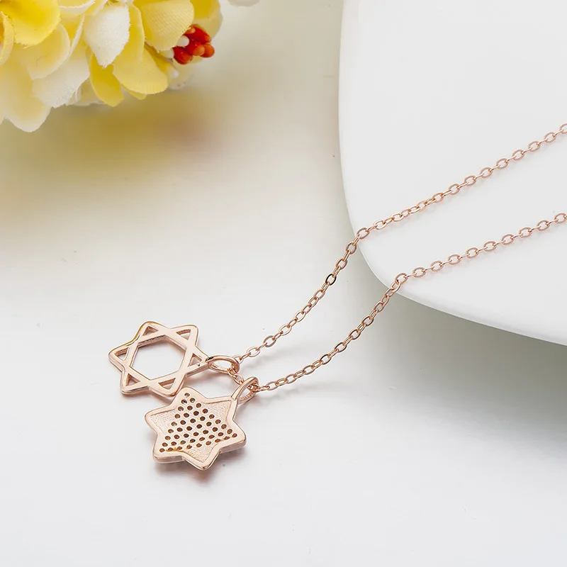 UFOORO S925 Sterling Silver Accessories Fashion Necklace Ladies Versatile Pendant six-pointed Star Ornaments
UFOORO S925 Sterling Silver Accessories Fashion Necklace Ladies Versatile Pendant six-pointed Star Ornaments