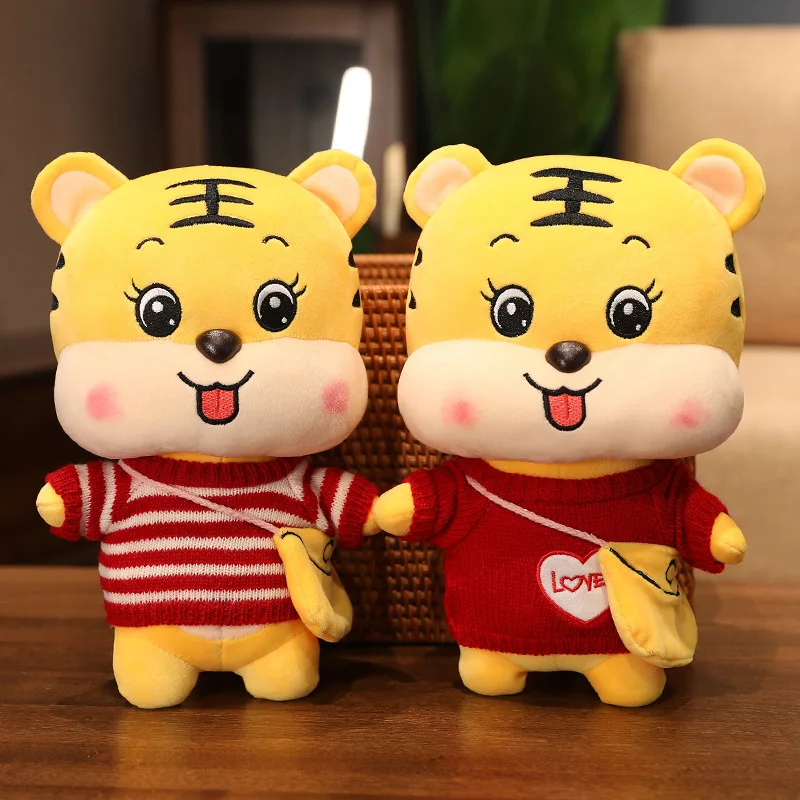 New Tiger Plush Doll Kawaii Tiger Wearing Sweater Plush Toys for Kids Yellow Tiger Mascot Doll Stuffed Animal Toy Children Gifts
New Tiger Plush Doll Kawaii Tiger Wearing Sweater Plush Toys for Kids Yellow Tiger Mascot Doll Stuffed Animal Toy Children Gifts