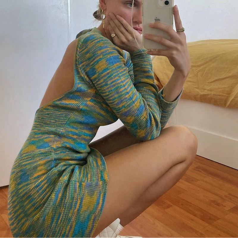 Y2K Tie Dye Knitted Bodycon Dress Chic Women Beach Style Sexy Backless Tie-up Mini Dress 90s Vintage Elegant Lady Streetwear
Y2K Tie Dye Knitted Bodycon Dress Chic Women Beach Style Sexy Backless Tie-up Mini Dress 90s Vintage Elegant Lady Streetwear