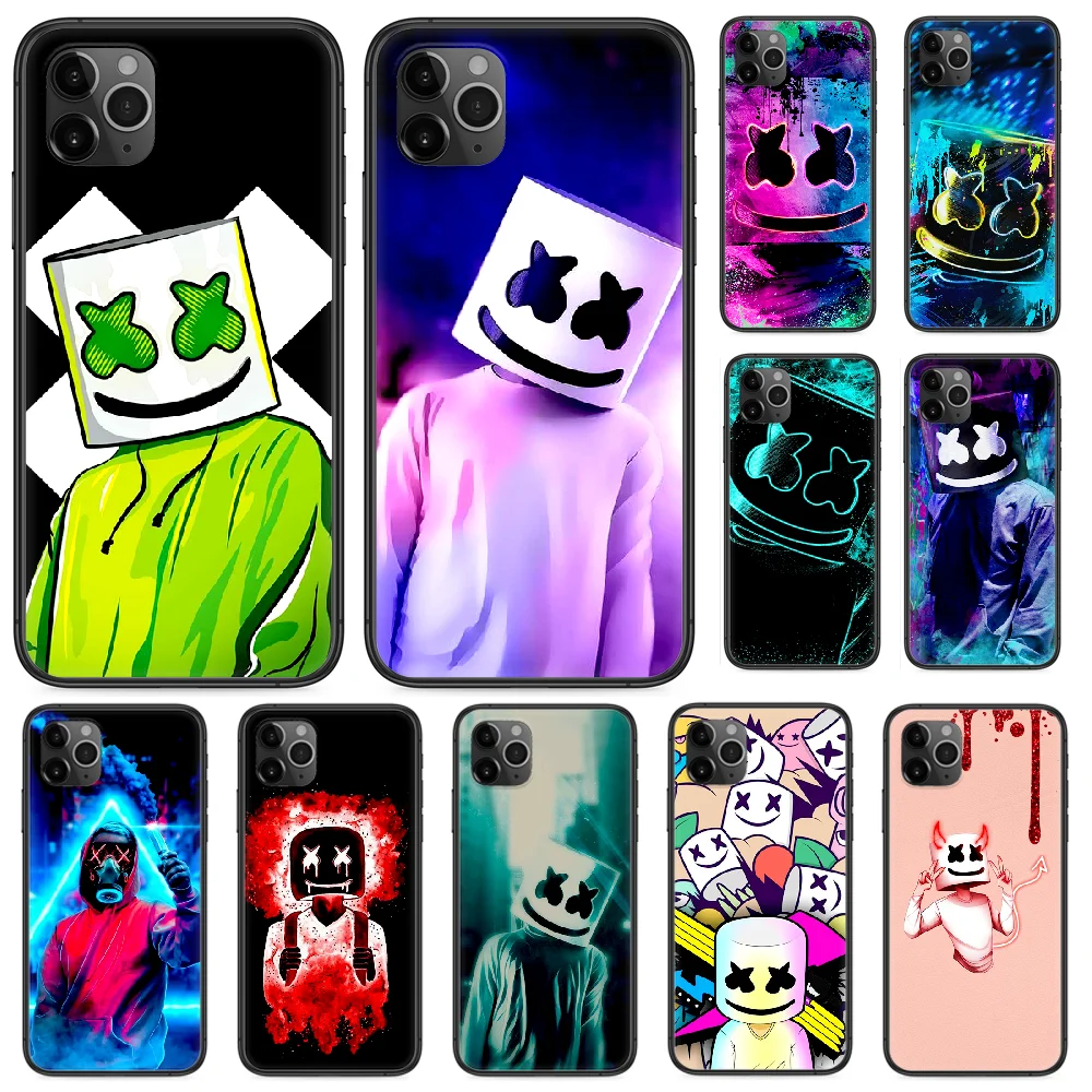 

DJ Marshmallow Cool Phone case For iphone 4 4s 5 5S SE 5C 6 6S 7 8 plus X XS XR 11 12 mini Pro Max 2020 black back fashion