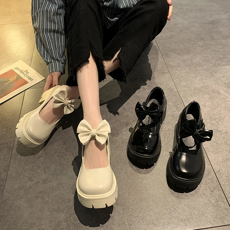 Women's Bowknot Two-Way Leather Shoes Summer 2021 New Japanese JK Retro Platform Pumps shoes woman heels
Women's Bowknot Two-Way Leather Shoes Summer 2021 New Japanese JK Retro Platform Pumps shoes woman heels
