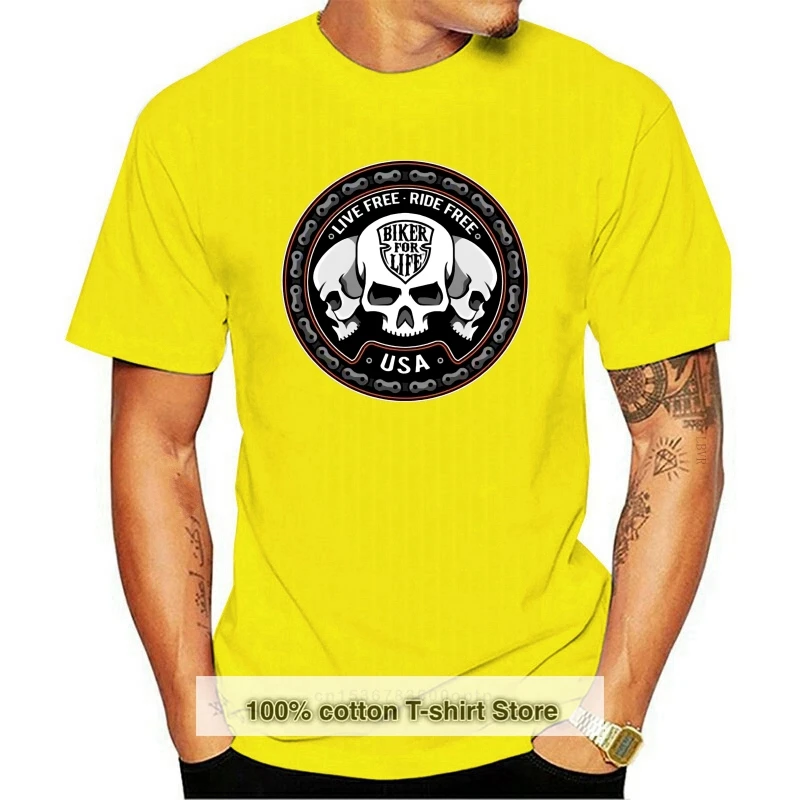 Men's Skull Trio Double Sided T-Shirt Live Free, Ride Free Biker for Life Top Quality Cotton Casual Men T Shirts Men Free
Men's Skull Trio Double Sided T-Shirt Live Free, Ride Free Biker for Life Top Quality Cotton Casual Men T Shirts Men Free