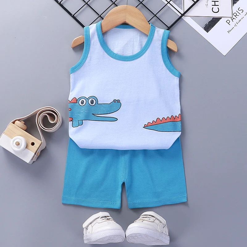 Cotton Summer Baby Children Soft Shorts Suit T-Shirt Boy Girl Kids Dinosaur Animal Cartoon Infant Clothes Cheap Stuff for 0-6Y
Cotton Summer Baby Children Soft Shorts Suit T-Shirt Boy Girl Kids Dinosaur Animal Cartoon Infant Clothes Cheap Stuff for 0-6Y