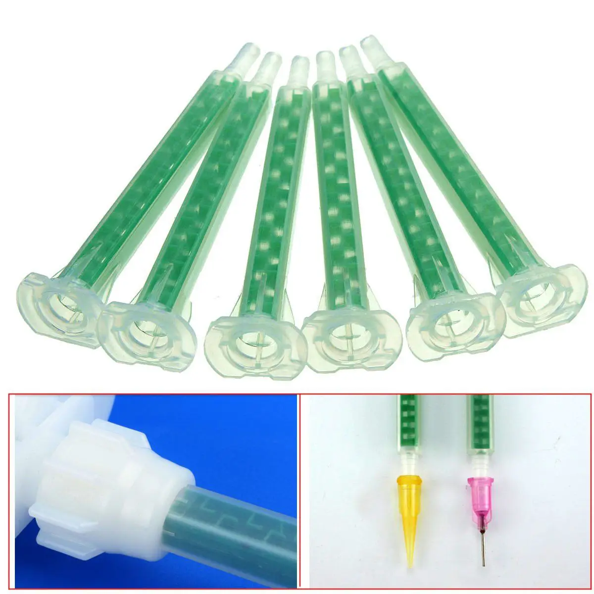 50pcs/kit F6-16 Green AB Glue Tube 83mm Length 7.6mm Diameter Resin Static Mouth Mixing 16 Nozzle Tube For 50ml and 37ml AB Gun
50pcs/kit F6-16 Green AB Glue Tube 83mm Length 7.6mm Diameter Resin Static Mouth Mixing 16 Nozzle Tube For 50ml and 37ml AB Gun