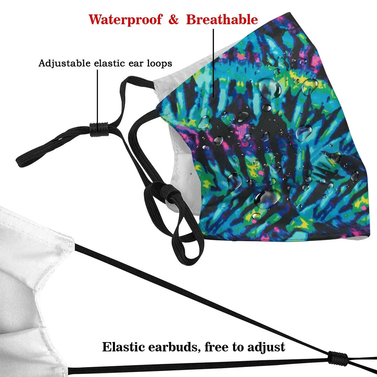 Tie Dye Print Blue/Orange Multi Adult's Dust Mask with Filter PM2.5 Activated Carbon Mouth Face Reusable Washable
Tie Dye Print Blue/Orange Multi Adult's Dust Mask with Filter PM2.5 Activated Carbon Mouth Face Reusable Washable