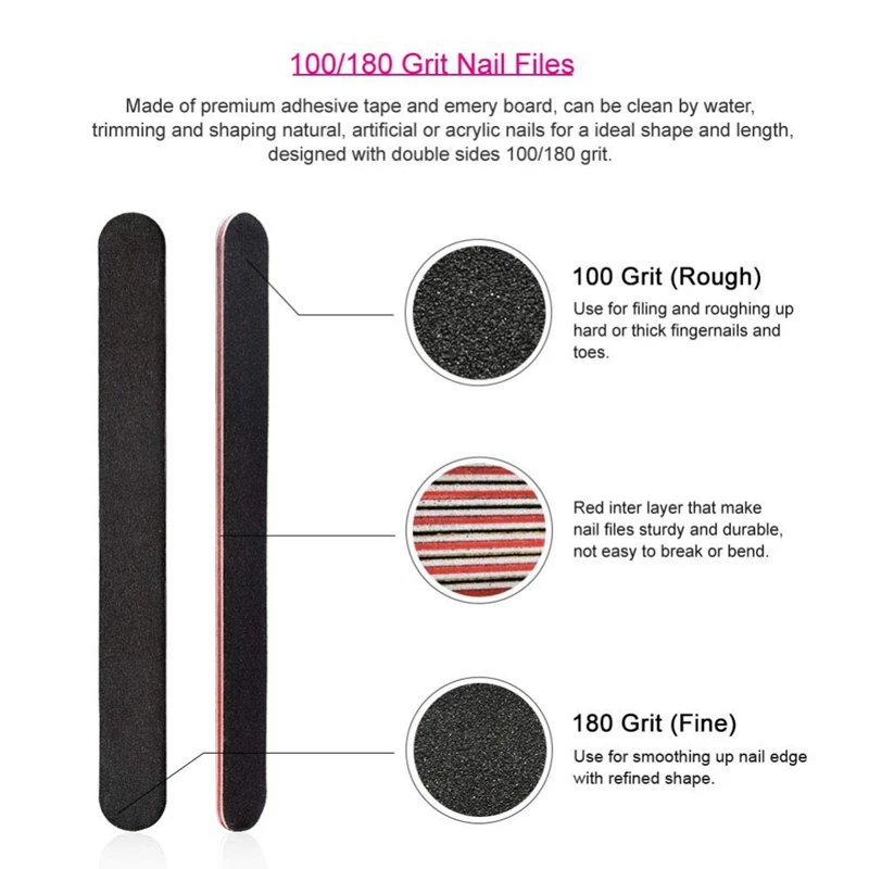Gel Polish Remover Manicure Tools Kit With Buffing Block Black Files 7-sides Sky Dipping Powder Buffer Brushes Tools T1
Gel Polish Remover Manicure Tools Kit With Buffing Block Black Files 7-sides Sky Dipping Powder Buffer Brushes Tools T1