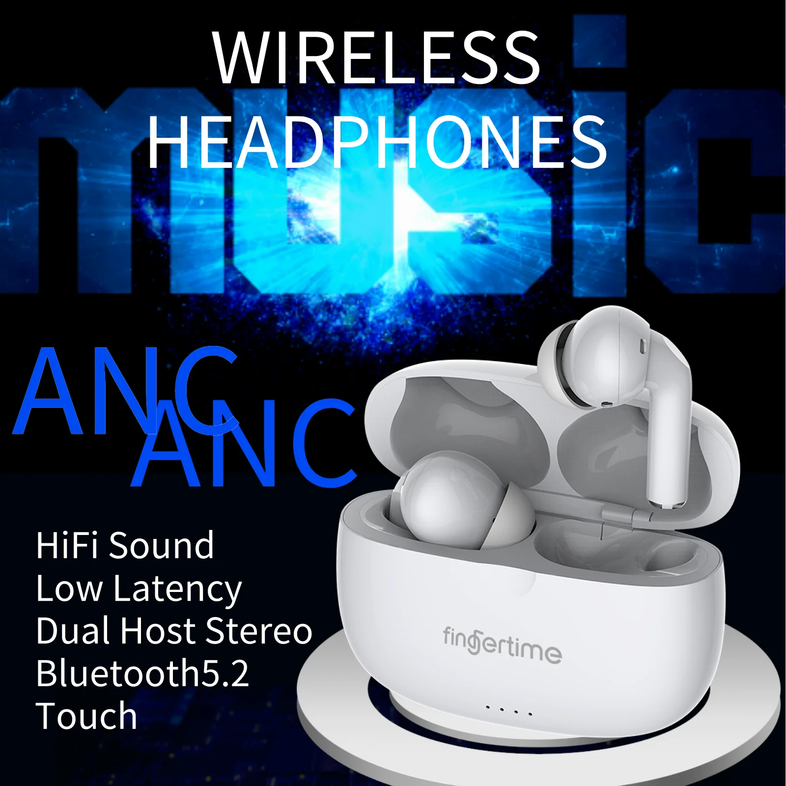 Fingertime TWS-EP029Z ANC Wireless Bluetooth Headphones,Microphone Earphone,Dual Channel Stereo,HiFi,free shippi
Fingertime TWS-EP029Z ANC Wireless Bluetooth Headphones,Microphone Earphone,Dual Channel Stereo,HiFi,free shippi