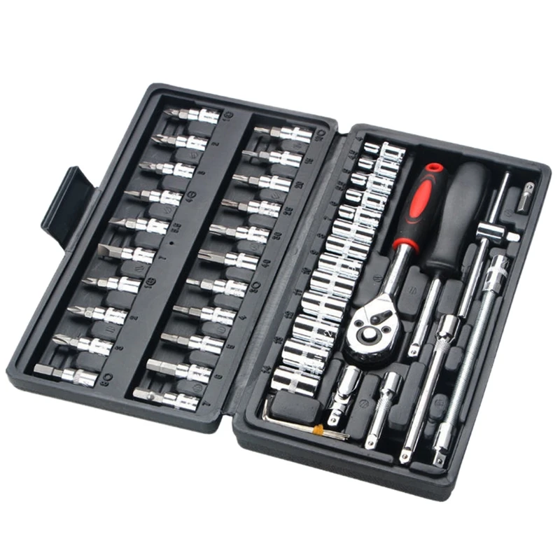 1/4 inch Drive Socket Ratchet Wrench Set for Maintenaning Automotive Mechanical Motorcycle Corrosion Resistance
1/4 inch Drive Socket Ratchet Wrench Set for Maintenaning Automotive Mechanical Motorcycle Corrosion Resistance