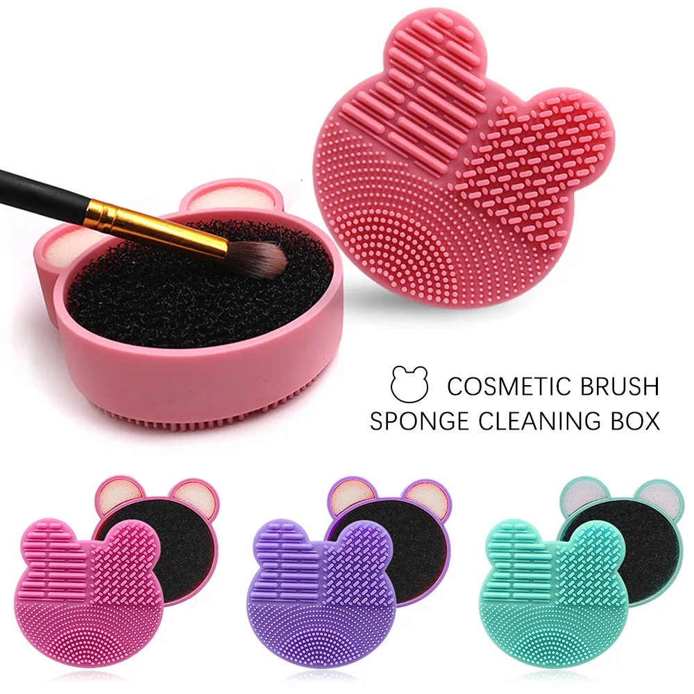Bear Makeup Brush Cleaner Washing Brush Pad Cleaning Mat Cosmetic Brush Cleaner Universal Make up Tool Scrubber Box
Bear Makeup Brush Cleaner Washing Brush Pad Cleaning Mat Cosmetic Brush Cleaner Universal Make up Tool Scrubber Box