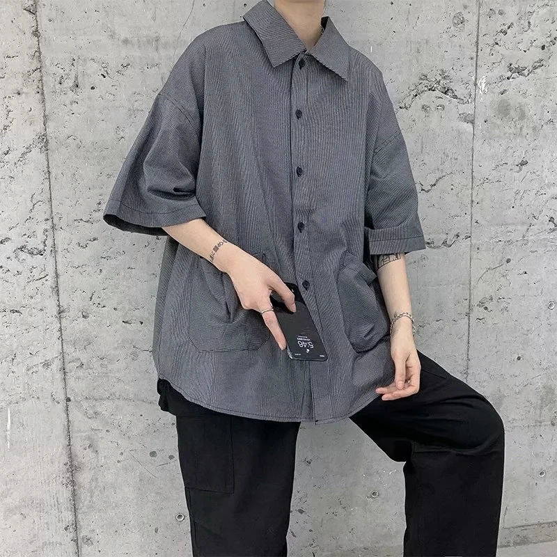 Мужская свободная рубашка с принтом в гавайском стиле, рубашка с короткими рукавами и французскими манжетами, лето 2021 
Мужская свободная рубашка с принтом в гавайском стиле, рубашка с короткими рукавами и французскими манжетами, лето 2021