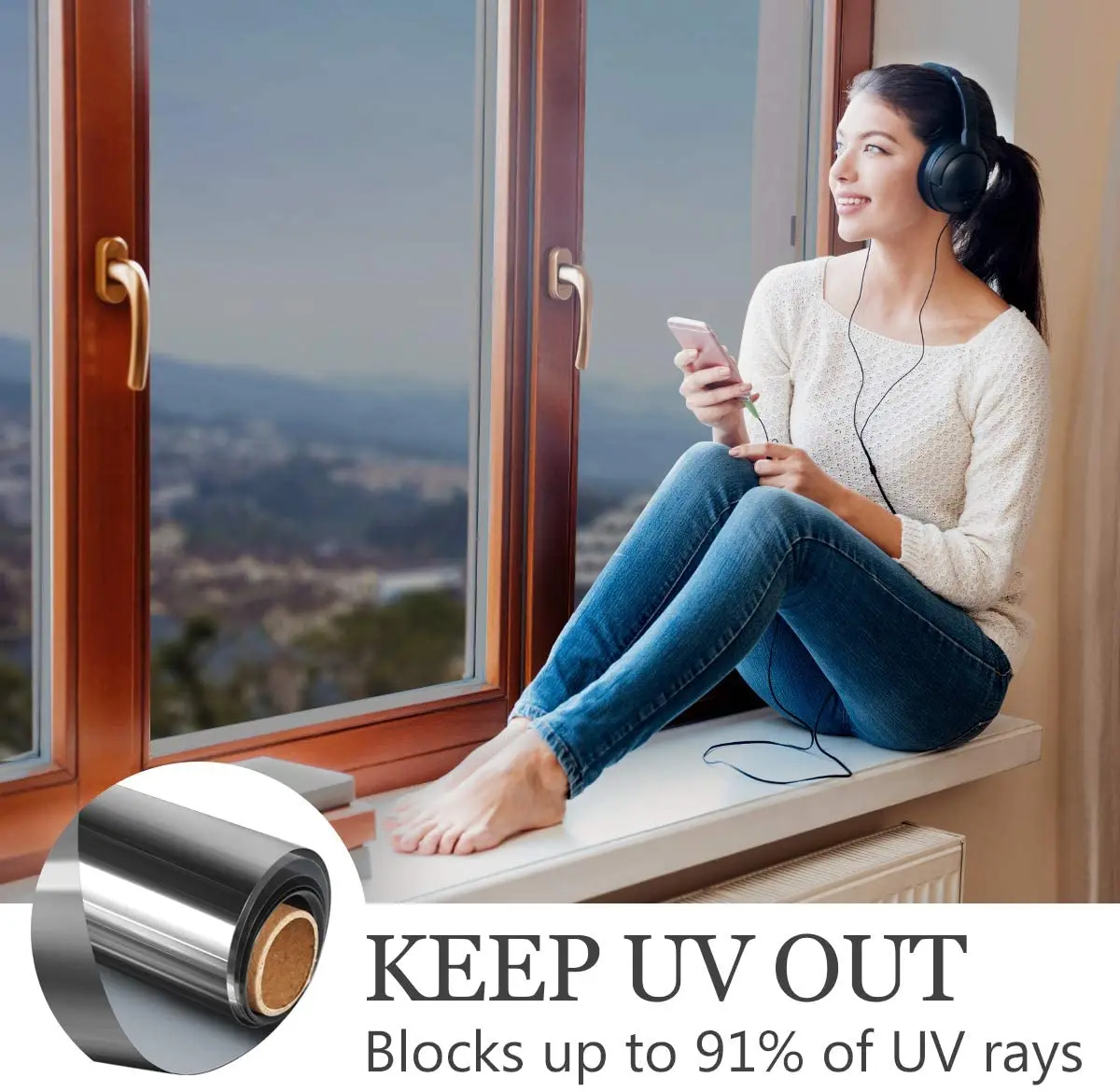One Way Mirror Window Film, Daytime Privacy Window Sticker, UV Light Blocking Heat Control Glass Solar Film Self Adhesive
One Way Mirror Window Film, Daytime Privacy Window Sticker, UV Light Blocking Heat Control Glass Solar Film Self Adhesive