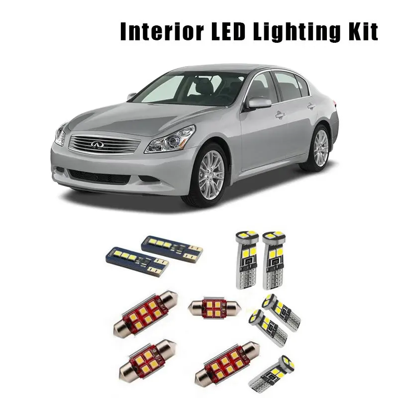 For 2003-2008 Infiniti G35 12pcs White Canbus LED Bulbs Interior Map Dome Reading Light Kit Trunk Door License Plate Lamp
For 2003-2008 Infiniti G35 12pcs White Canbus LED Bulbs Interior Map Dome Reading Light Kit Trunk Door License Plate Lamp