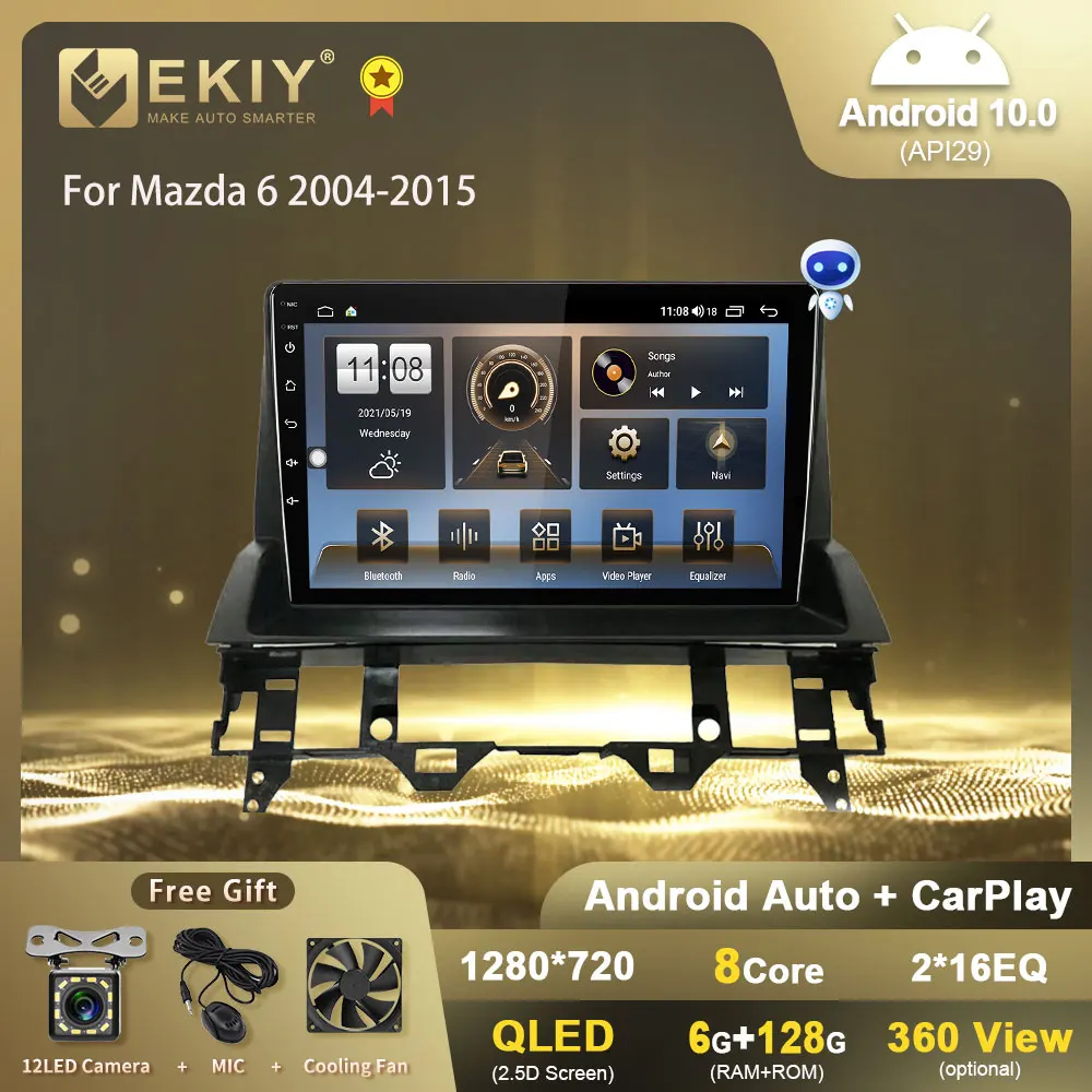 EKIY T7 QLED DSP Android 10 автомобильное радио для MAZDA 6 2004-2015 мультимедийный видеоплеер стерео навигация GPS Carplay головное устройство DVD
EKIY T7 QLED DSP Android 10 автомобильное радио для MAZDA 6 2004-2015 мультимедийный видеоплеер стерео навигация GPS Carplay головное устройство DVD