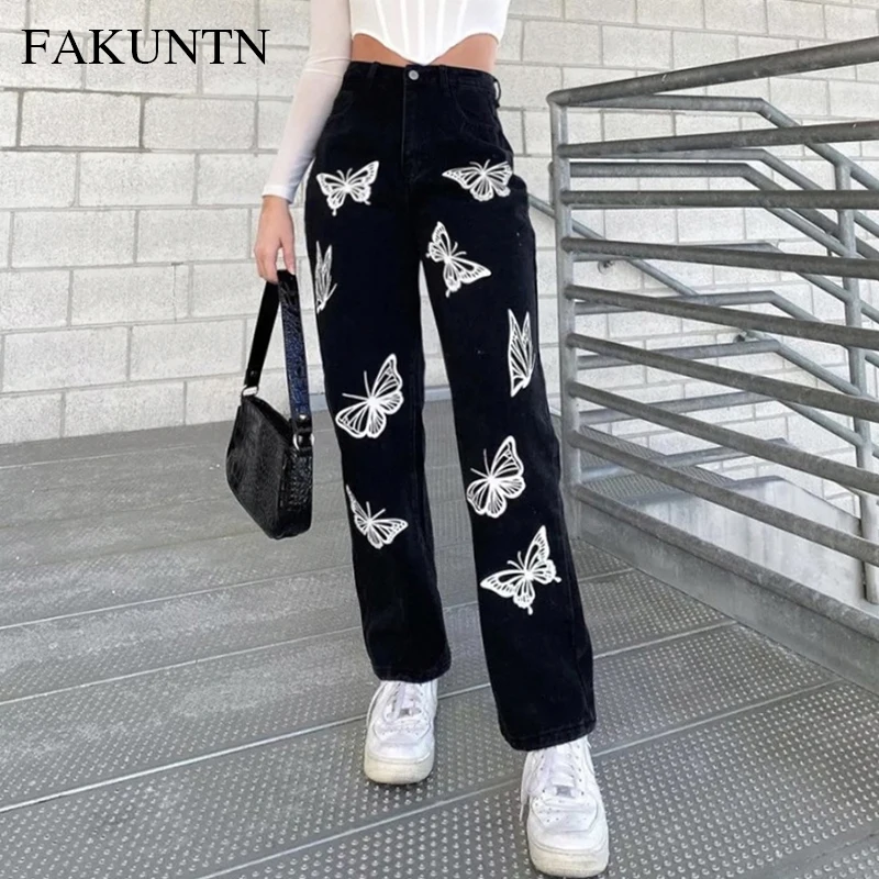 Женские прямые джинсы y2k, винтажные готические брюки с завышенной талией, модная одежда в эстетике 90-х, y2k, уличная одежда для девочек, женски... 
Женские прямые джинсы y2k, винтажные готические брюки с завышенной талией, модная одежда в эстетике 90-х, y2k, уличная одежда для девочек, женски...