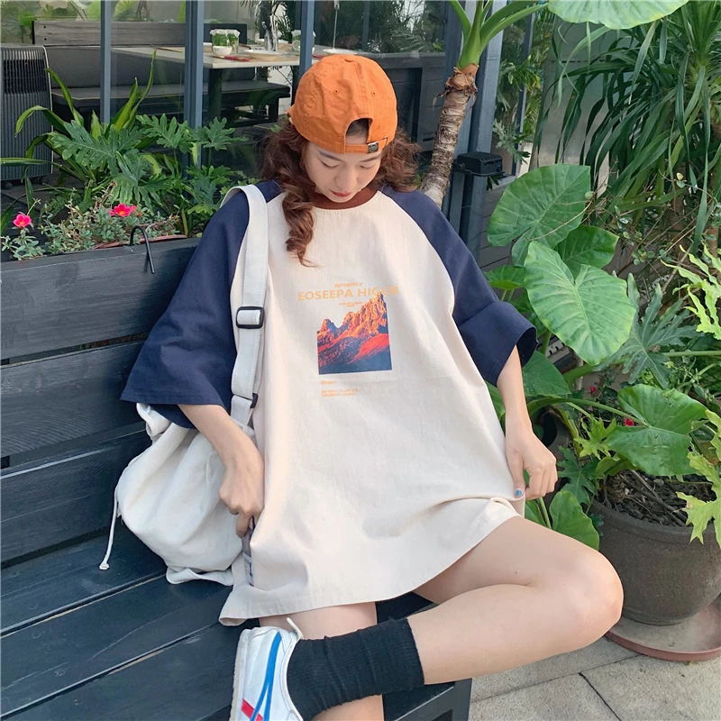 T-shirts Women Long Patchwork Graphic O-neck Three Quarter Sleeve Korean Preppy Style Design Elegant Ladies Kawaii Girls Hipster
T-shirts Women Long Patchwork Graphic O-neck Three Quarter Sleeve Korean Preppy Style Design Elegant Ladies Kawaii Girls Hipster