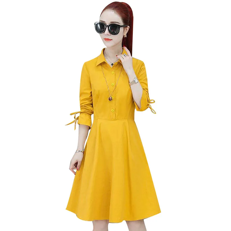 Fashion Korean close waist show thin dress casual mid length skirt Lapel long sleeve dress avant-garde elegant dress SS783
Fashion Korean close waist show thin dress casual mid length skirt Lapel long sleeve dress avant-garde elegant dress SS783