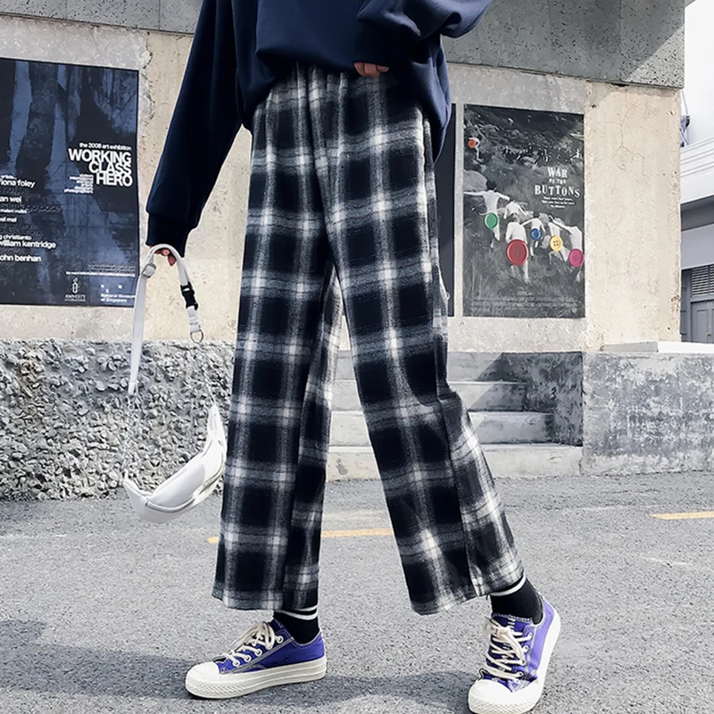 Plaid Pants Womens Harajuku Elastic Waist Korean Style Vintage Trousers Womens Streetwear Ulzzang Retro Student Hot-saled Trendy
Plaid Pants Womens Harajuku Elastic Waist Korean Style Vintage Trousers Womens Streetwear Ulzzang Retro Student Hot-saled Trendy