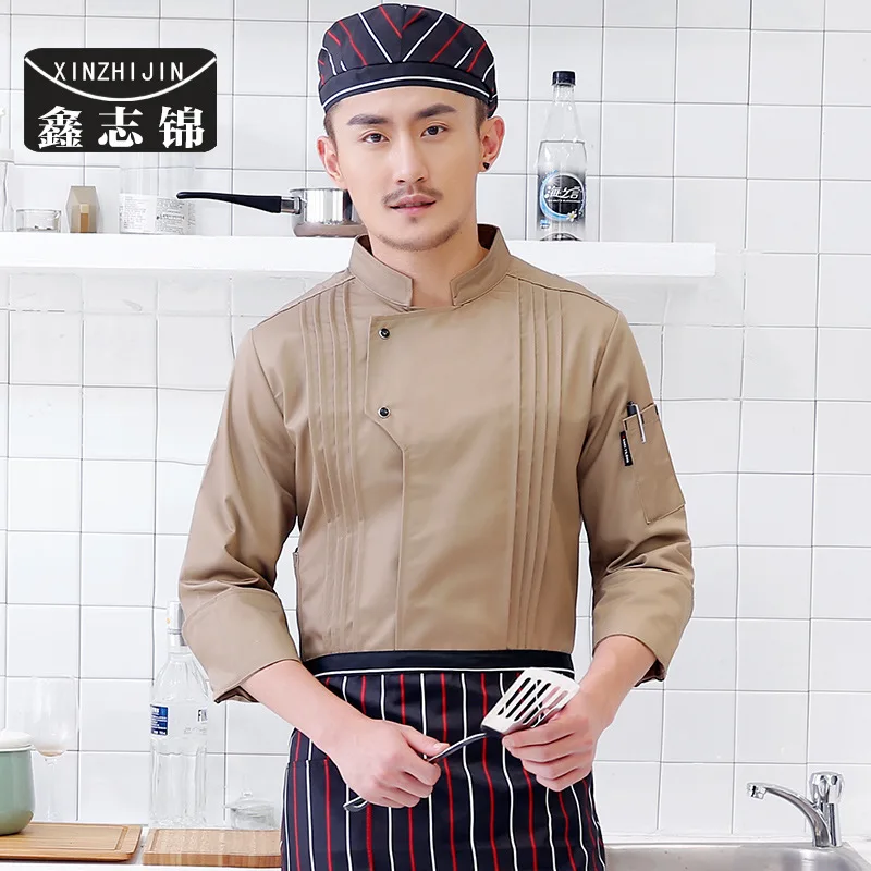 of chef's long sleeve qiu dong outfit dessert store rooms baked pastry chef uniform long sleeve for men and women
of chef's long sleeve qiu dong outfit dessert store rooms baked pastry chef uniform long sleeve for men and women