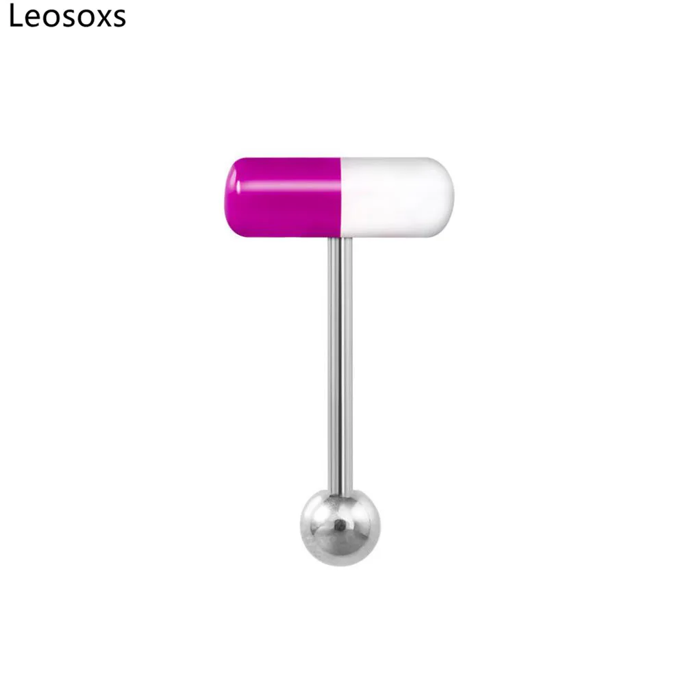 Кольцо для пирсинга человеческого тела Leosoxs 1 шт. цветное акриловое украшение в