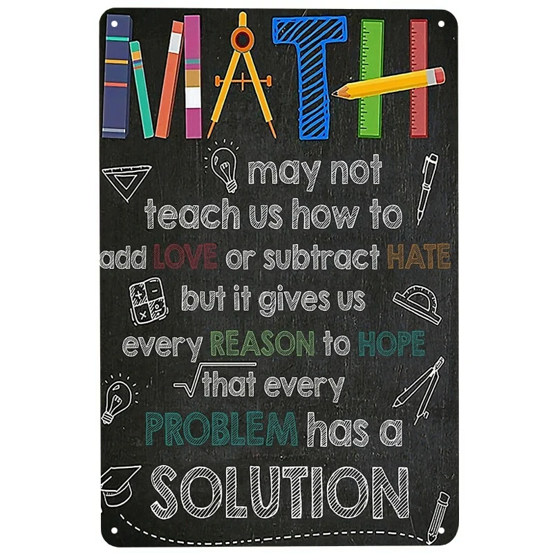 Math may not teach us printed Metal Signs Retro Tin Signs Funny Poster Decor for Bar Pub Club Decoration for Living Room Home
Math may not teach us printed Metal Signs Retro Tin Signs Funny Poster Decor for Bar Pub Club Decoration for Living Room Home