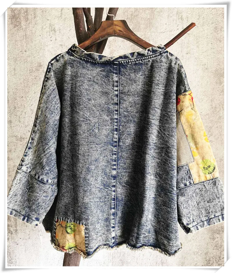 QING MO Denim T Shirt 2020 Women Front Short Back Long T Shirt Buckle Lapel Floral Stitching Burrs Hem Pullover ZQY5883 
QING MO Denim T Shirt 2020 Women Front Short Back Long T Shirt Buckle Lapel Floral Stitching Burrs Hem Pullover ZQY5883