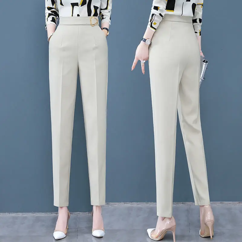 2021 Women Spring Auutmn Elegant Suit Office Pant Lady Long Solid Loose Pockets High Waist Pant Female Casual Harem Trousers P32
2021 Women Spring Auutmn Elegant Suit Office Pant Lady Long Solid Loose Pockets High Waist Pant Female Casual Harem Trousers P32