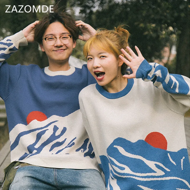 ZAZMODE Youth Men Harajuku Moutain Winter Sweaters 2021 Pullover Mens Oversized Korean Fashions Sweater Women Vintage Clothes
ZAZMODE Youth Men Harajuku Moutain Winter Sweaters 2021 Pullover Mens Oversized Korean Fashions Sweater Women Vintage Clothes