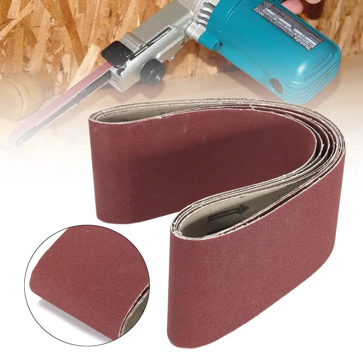 5pcs Sanding Belts Mixed Grade 60 80 120 180 Grit Full Set Abrasive Oxide Polishing Power Tool Sander Grinding Machine 450x100mm
5pcs Sanding Belts Mixed Grade 60 80 120 180 Grit Full Set Abrasive Oxide Polishing Power Tool Sander Grinding Machine 450x100mm
