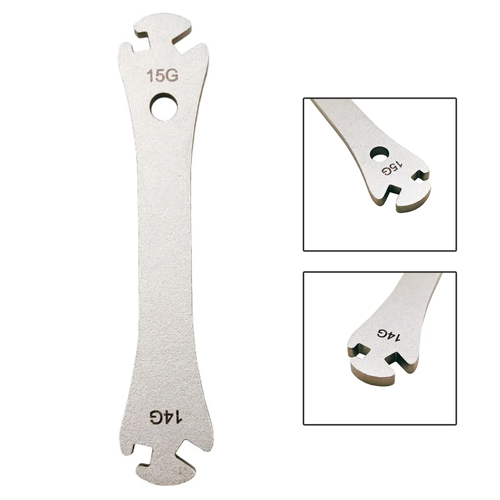 Bike Wrench Bicycle Wheel Spoke Tightening Correction Repair Wire Wrench For 14/15g Spokes Stainless Steel Silver Spanner Tools
Bike Wrench Bicycle Wheel Spoke Tightening Correction Repair Wire Wrench For 14/15g Spokes Stainless Steel Silver Spanner Tools