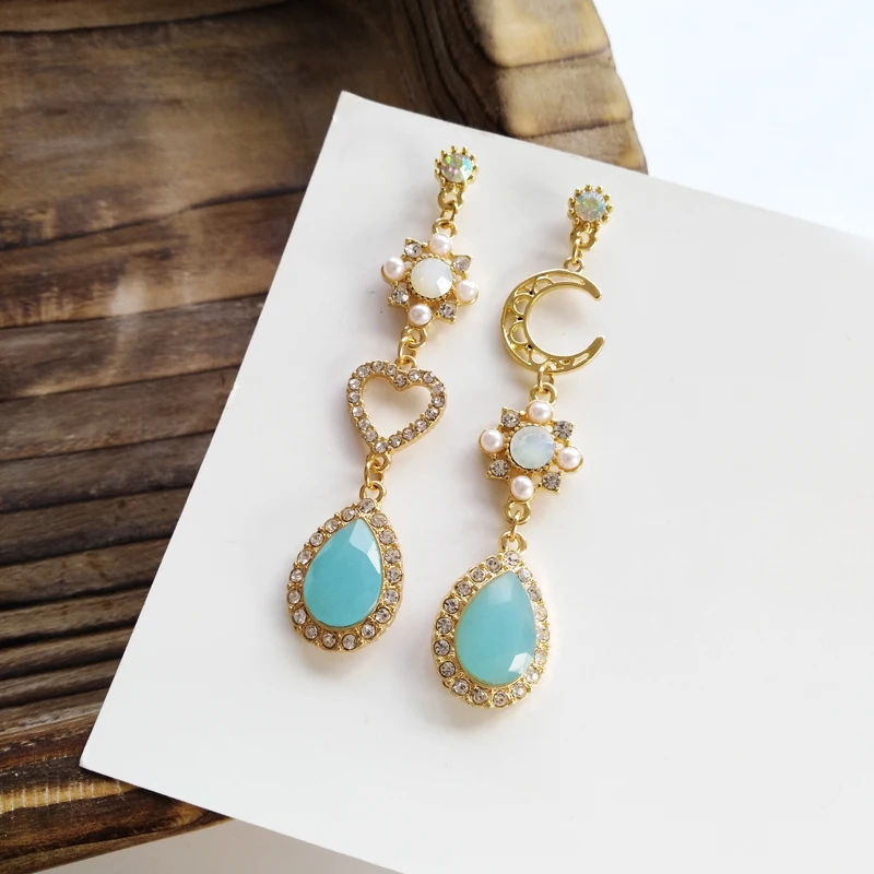 Dangle Earrings for women Fashion pearl crystal tassels eardrop earrings long asymmetric moon heart pendant earrings jewelry
Dangle Earrings for women Fashion pearl crystal tassels eardrop earrings long asymmetric moon heart pendant earrings jewelry