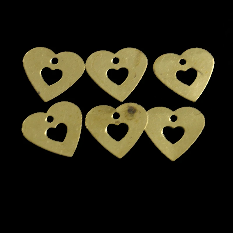

Полый персиковый кулон в форме сердца с одним отверстием, подвеска в виде сердца, латунные серьги, подвески, ювелирные аксессуары 12,7*13,2 мм