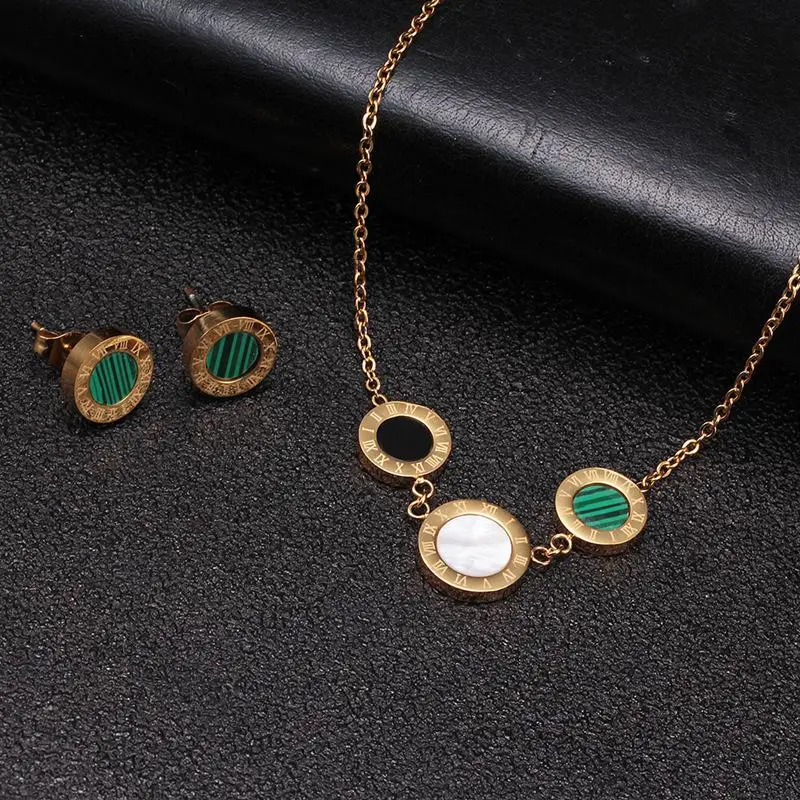 Brand Charm Green Women Female Fashion Jewelry Sets Luxury Wedding Party Necklace and Earrings Stainless Steel Birthday Gift
Brand Charm Green Women Female Fashion Jewelry Sets Luxury Wedding Party Necklace and Earrings Stainless Steel Birthday Gift