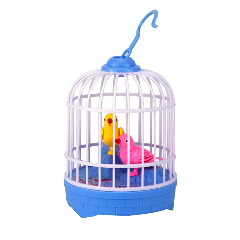 Мини-клетка для птиц с голосовым управлением Индукционная Игрушка регулировка