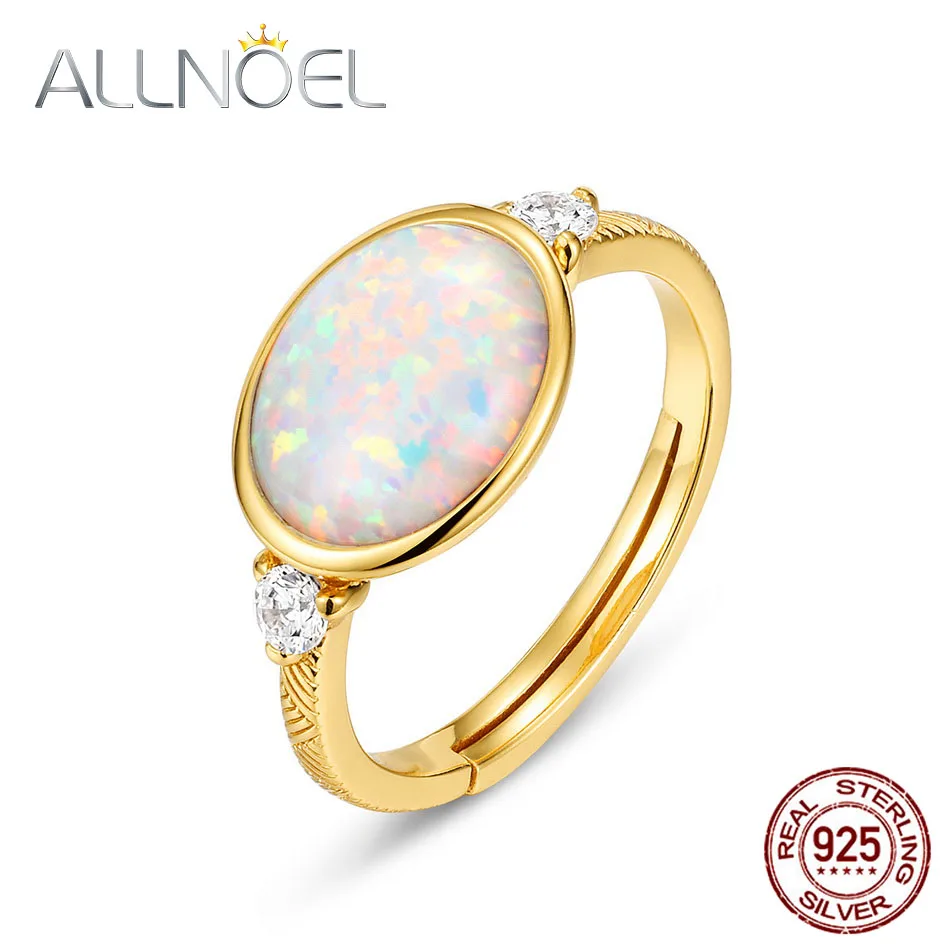ALLNOEL 925 Sterling Silver Adjustabel Rings For Women 8*10MM Opal Luxury Wedding Trendy Engagement Gifts Vintage Fine Jewelry
ALLNOEL 925 Sterling Silver Adjustabel Rings For Women 8*10MM Opal Luxury Wedding Trendy Engagement Gifts Vintage Fine Jewelry