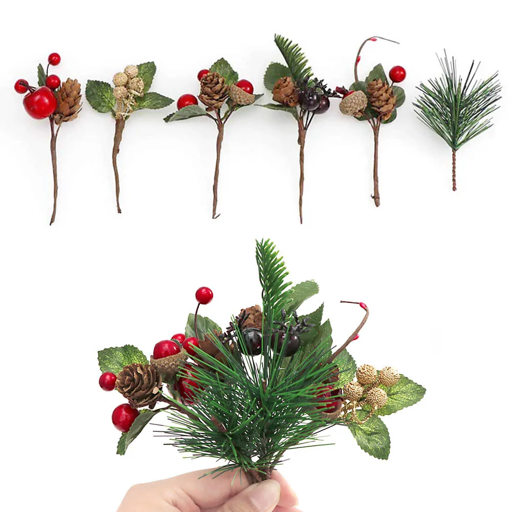 7pcs/lot Christmas Berry Flower Artificial Pine Cone For Christmas Decoration Fake Flower Pine Tree DIY Branch Home Party Decor
7pcs/lot Christmas Berry Flower Artificial Pine Cone For Christmas Decoration Fake Flower Pine Tree DIY Branch Home Party Decor