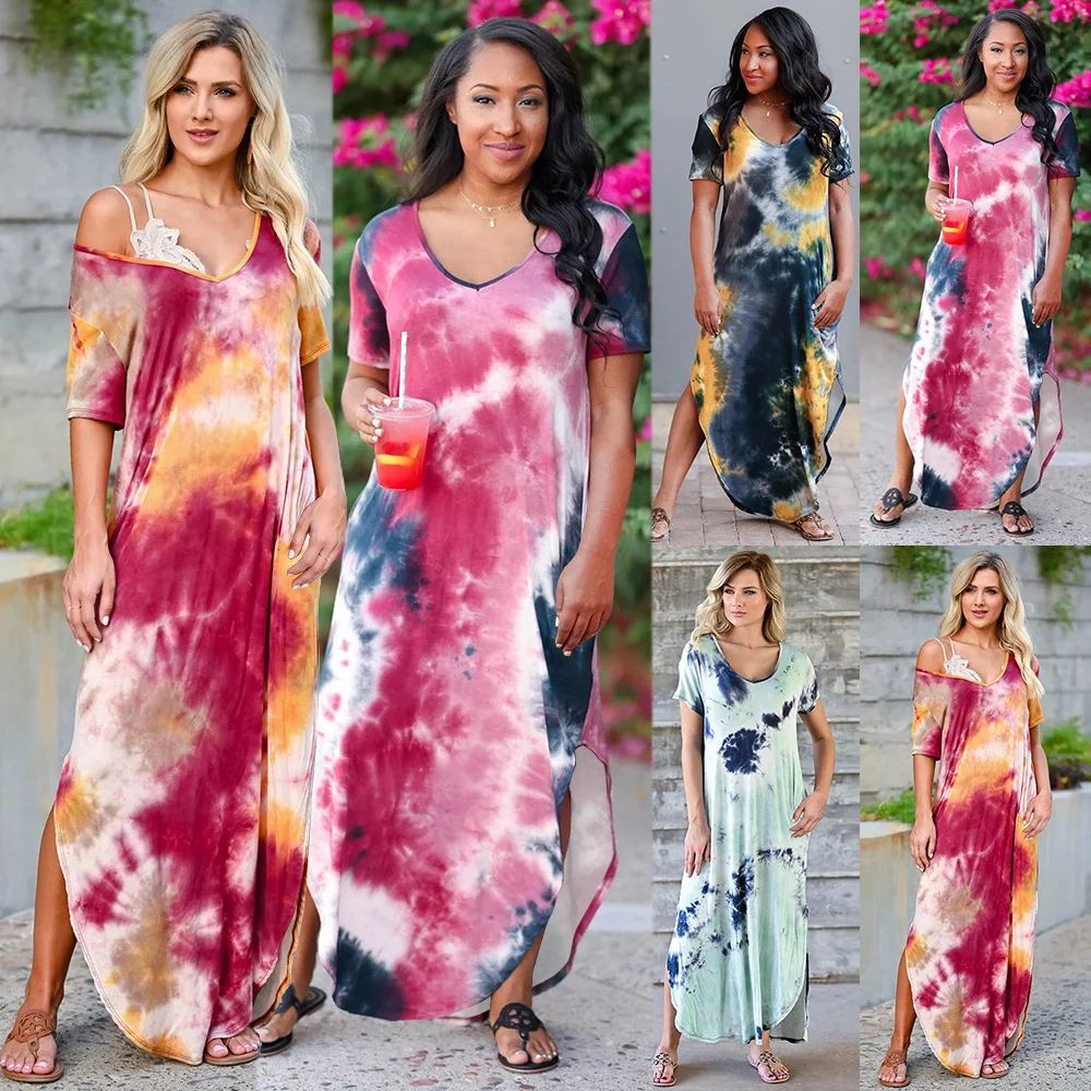 YG brand women's 2021 summer new European and American dress casual V-neck loose high waist long skirt
YG brand women's 2021 summer new European and American dress casual V-neck loose high waist long skirt