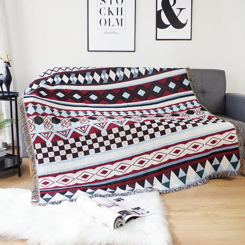 Bohemian Blanket Nordic Retro Blanket Soft Sofa Towel Comfortable Luxury Line Blanket Leisure Camping Blanket Throw with Tassel
Bohemian Blanket Nordic Retro Blanket Soft Sofa Towel Comfortable Luxury Line Blanket Leisure Camping Blanket Throw with Tassel