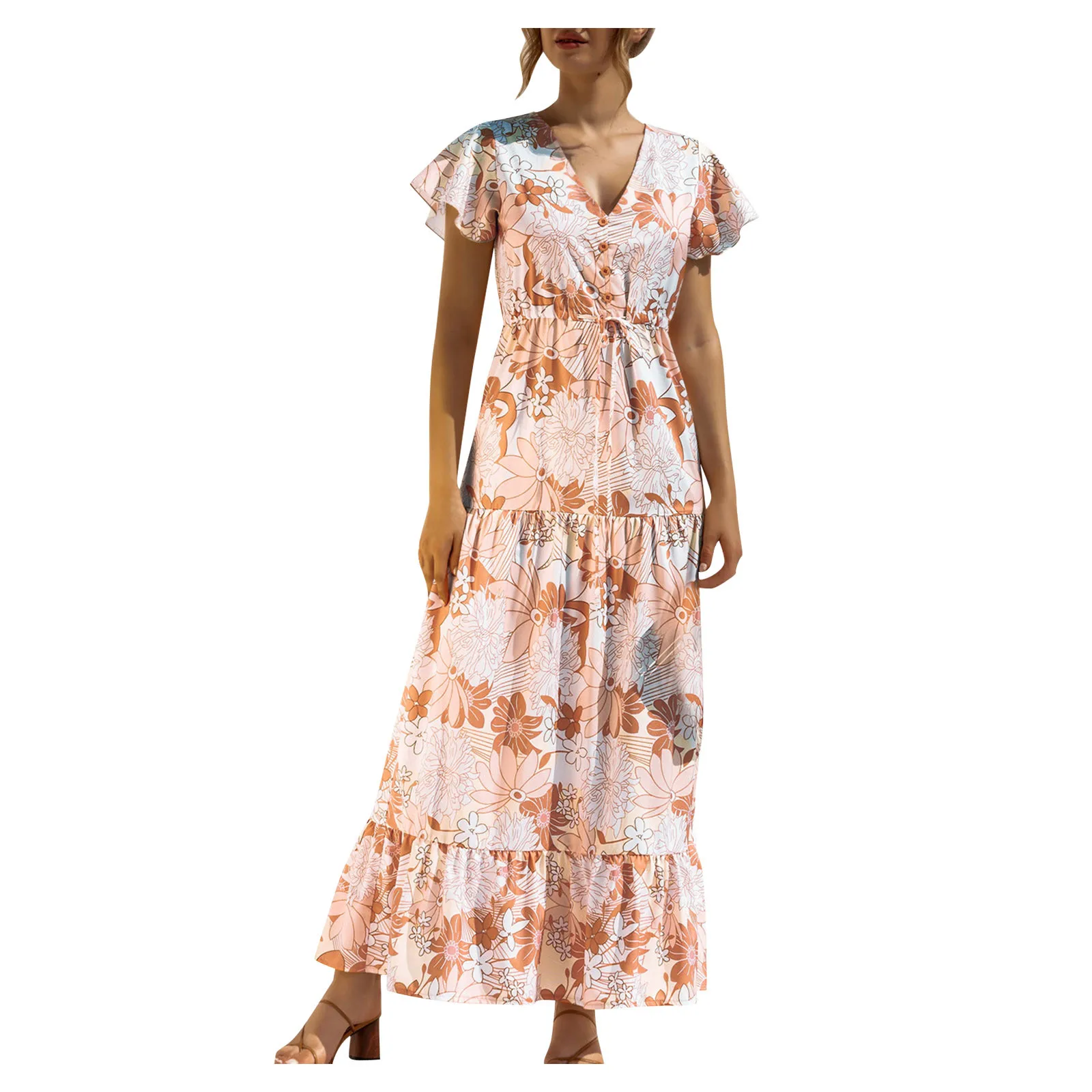 40# elegant ruched Draped dress woman Floral Print Short Sleeve V-neck Summer dress Slender high waist maxi dress Vestido
40# elegant ruched Draped dress woman Floral Print Short Sleeve V-neck Summer dress Slender high waist maxi dress Vestido