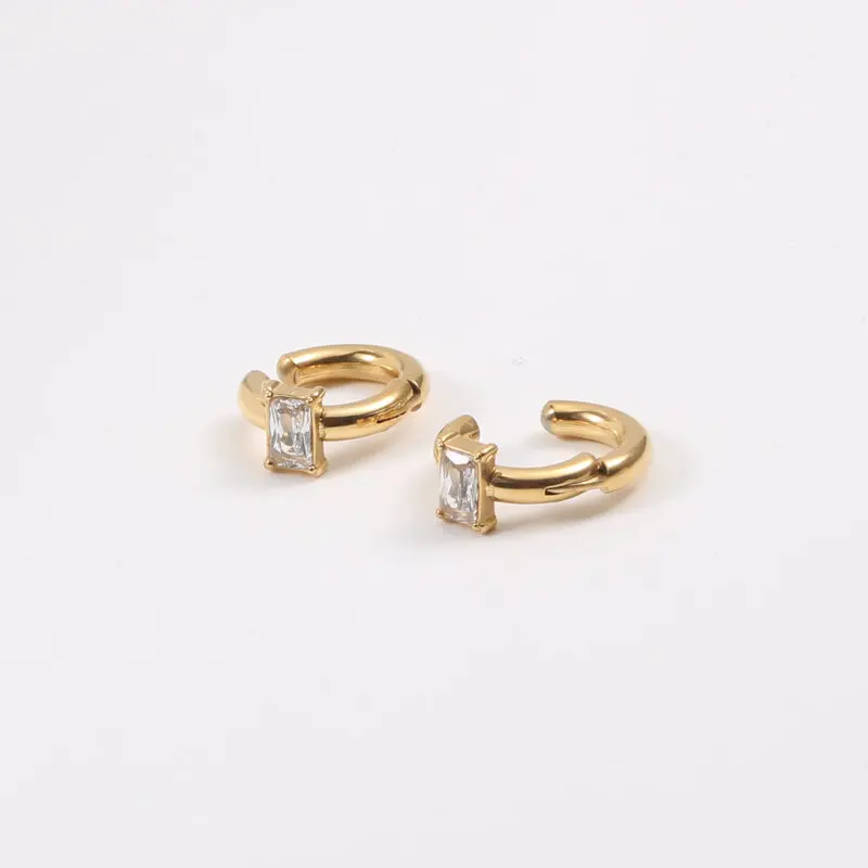 Tarnish Free &Waterproof Stainless Steel Square Zirconia Pendant Hoop Earring Jewelry Wholesale For Women 
Tarnish Free &Waterproof Stainless Steel Square Zirconia Pendant Hoop Earring Jewelry Wholesale For Women