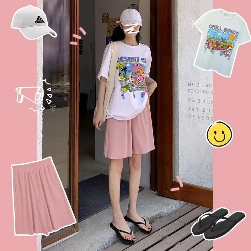 2021 Summer Shorts Women High Waist Shorts Harajuku Wide Leg Elastic Girls Casual Solid Shorts
2021 Summer Shorts Women High Waist Shorts Harajuku Wide Leg Elastic Girls Casual Solid Shorts
