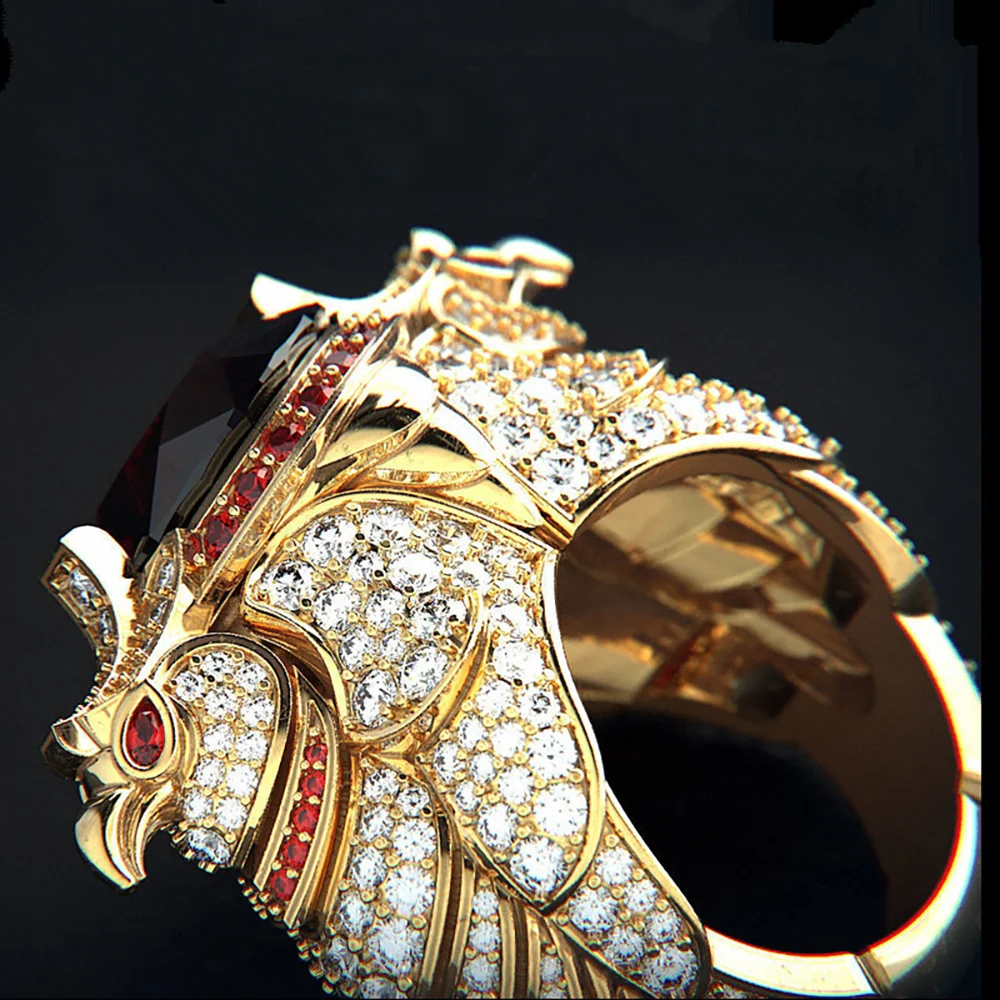 Qilimigu Gold trend fashion domineering double parrot animal modeling diamond ring popular jewelry
Qilimigu Gold trend fashion domineering double parrot animal modeling diamond ring popular jewelry