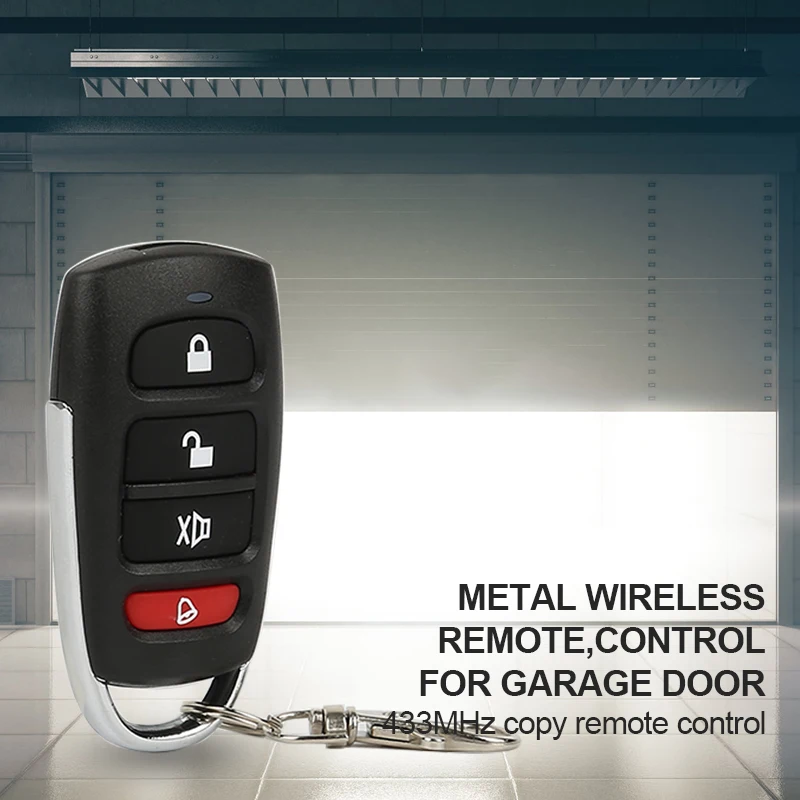 Wireless Universal Garage Door Remote Control 433MHZ Opener Cloning 4key Auto Car Rolling Code Gate 433remote Control Duplicator
Wireless Universal Garage Door Remote Control 433MHZ Opener Cloning 4key Auto Car Rolling Code Gate 433remote Control Duplicator
