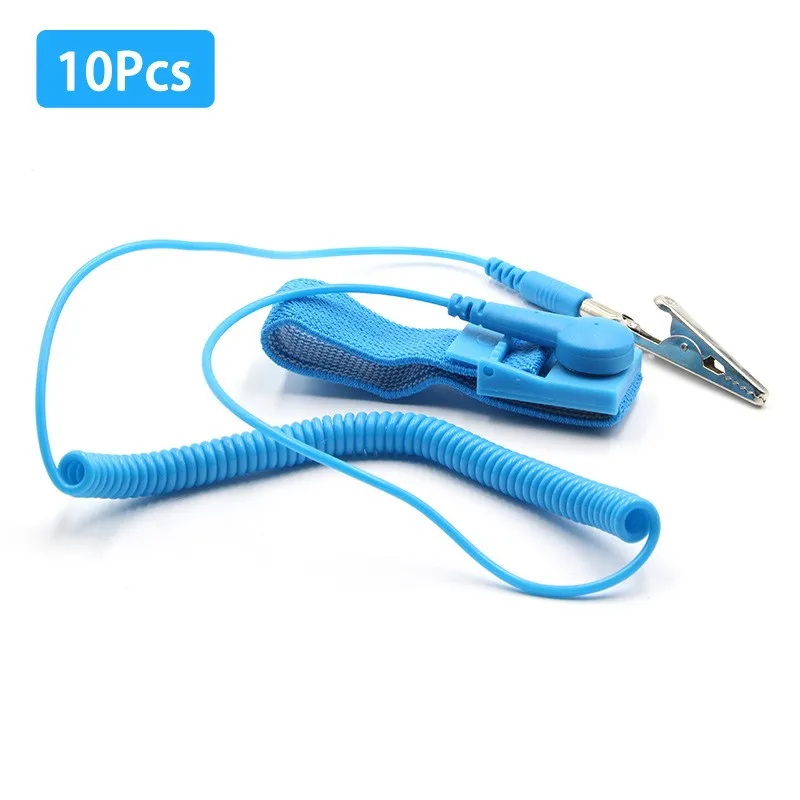 10Pcs Blue Anti Static Wrist Strap ESD Strap With Grounding Wire Alligator Clip Anti-static Wrist Band Strap Electronic Repair
10Pcs Blue Anti Static Wrist Strap ESD Strap With Grounding Wire Alligator Clip Anti-static Wrist Band Strap Electronic Repair