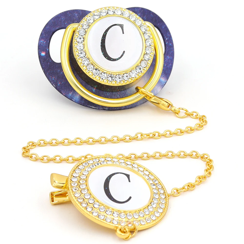 Personalized Gold Pacifier Beads Baby Essentials Pacifier Holder BPA Free Silicone Infant Nipple Bling Dummy Soother Chupete
Personalized Gold Pacifier Beads Baby Essentials Pacifier Holder BPA Free Silicone Infant Nipple Bling Dummy Soother Chupete