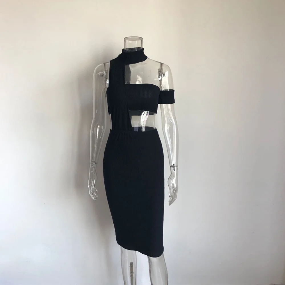 2020 French ladies temperament banquet dress European and American ladies slim slimming tube top dress bandage dress