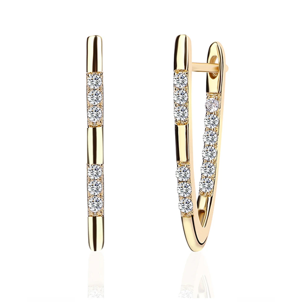 Fashion Unique Design V Shape Geometric Cubic Zirconia Gold Hoop Earrings for Women Ladies Hiphop Earrings New 2020
Fashion Unique Design V Shape Geometric Cubic Zirconia Gold Hoop Earrings for Women Ladies Hiphop Earrings New 2020